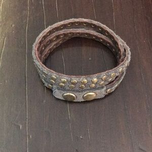 Free People Real leather wrap bracelet